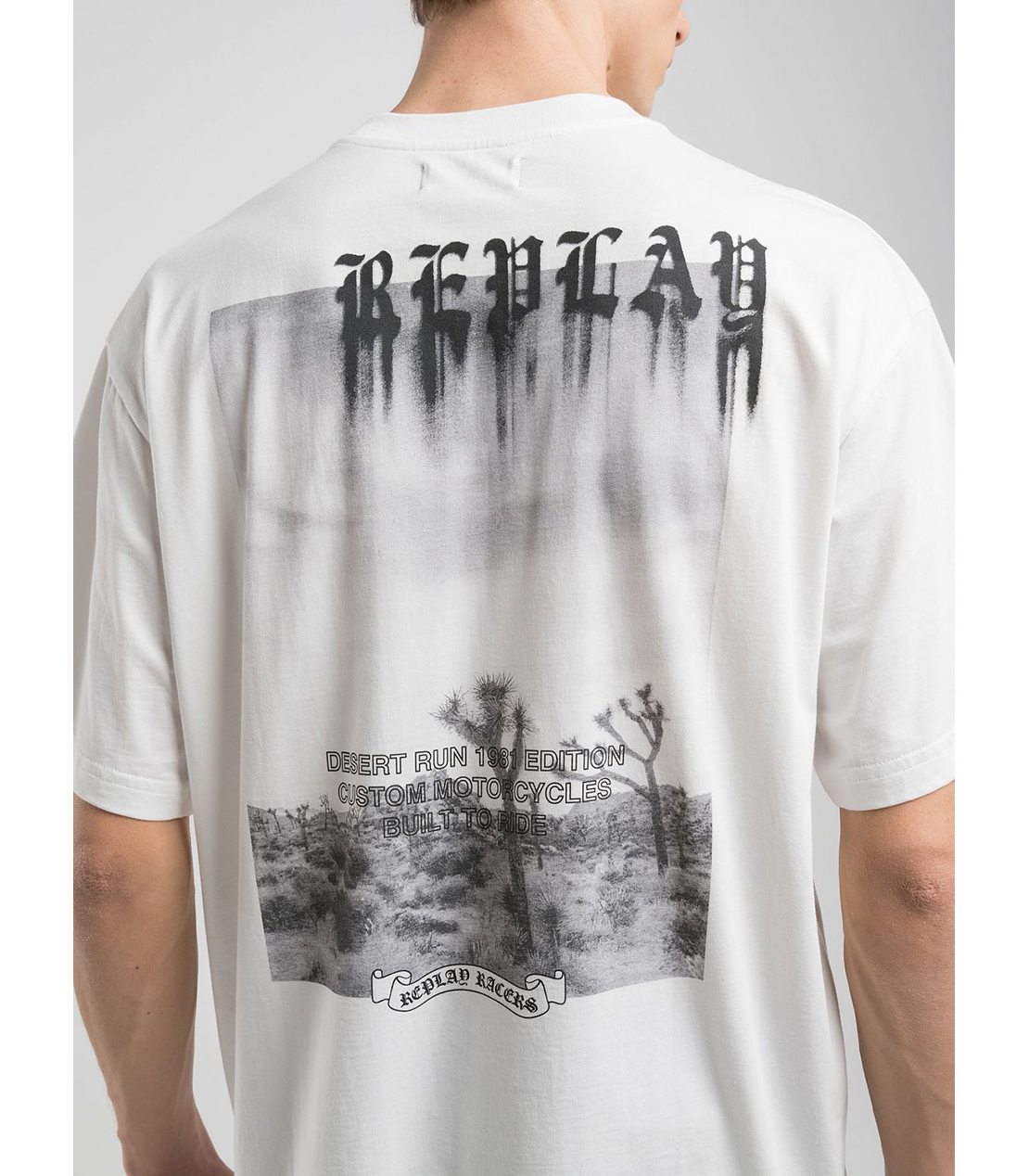 オーバーフィット ベーシックジャ－ジーコットンプリントTシャツ 詳細画像 ホワイト 7